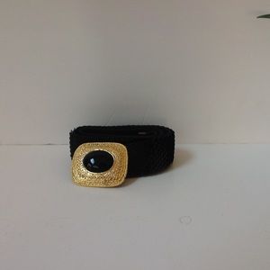 Vintage Black Medallion Belt Metal Scaly Buckle